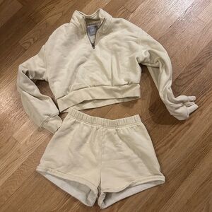 Aritzia TNA Butter Yellow Lounge Set